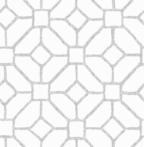 Fine Decor Middleton Trellis Handpainted Light Gray Wallpaper FD26832